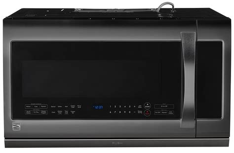 Convection Over-the-Range Microwave with Air Fry Mode - Black Stainless Steel. . Kenmore elite microwave